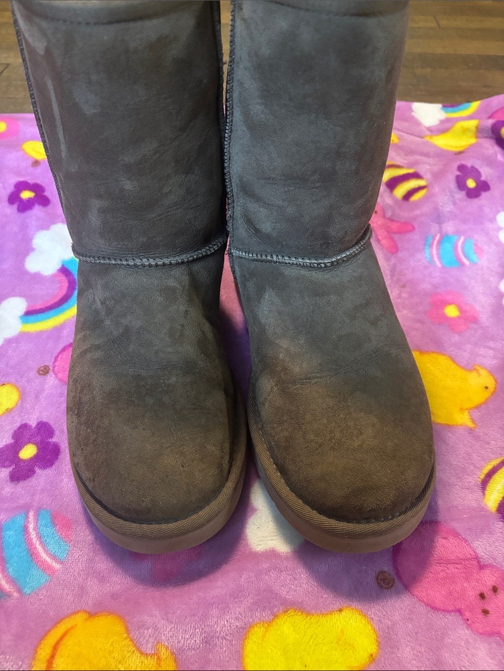 UGG Classic Short Suede Ankle Boots - Chocolate Brown